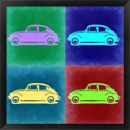 Framed VW Beetle Pop Art 3 Print