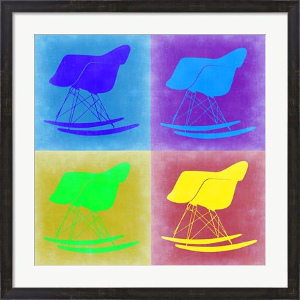 Framed Eames Rocking Chair Pop Art 1 Print