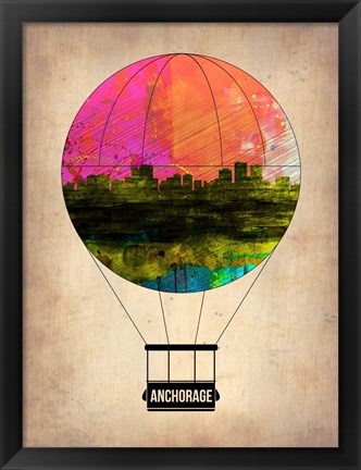 Framed Anchorage Air Balloon Print