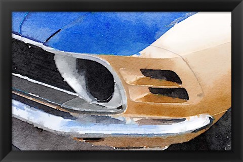 Framed Ford Mustang Front Detail Print