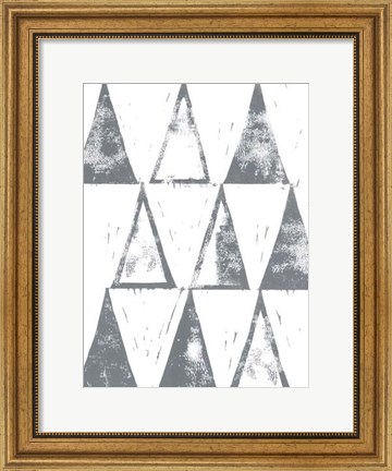 Framed Triangle Block Print II Print