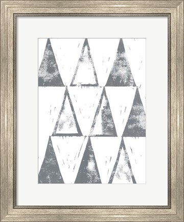 Framed Triangle Block Print II Print