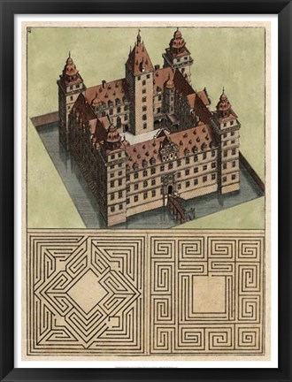Framed Castle &amp; Maze II Print