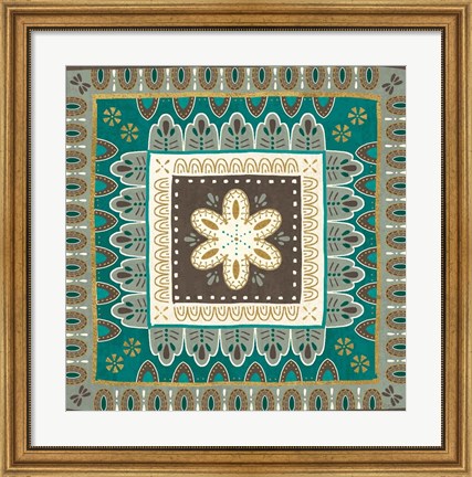 Framed Cool Feathers Tiles II Print