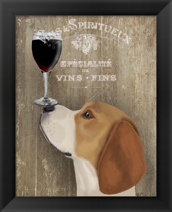 Framed Dog Au Vin Beagle Print