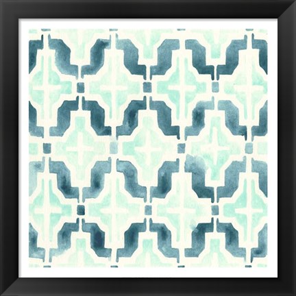 Framed Ocean Tile IV Print