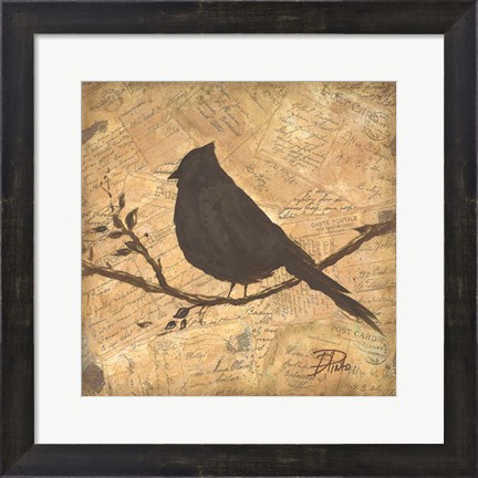 Framed Bird Silhouette II Print