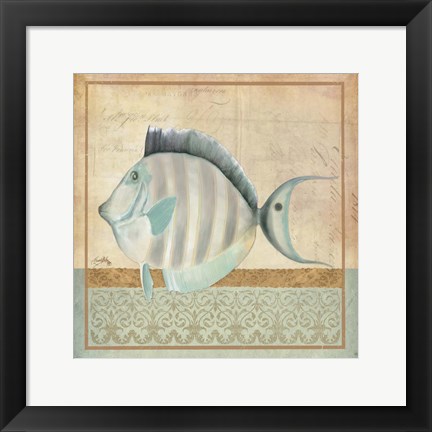 Framed Vintage Fish III Print