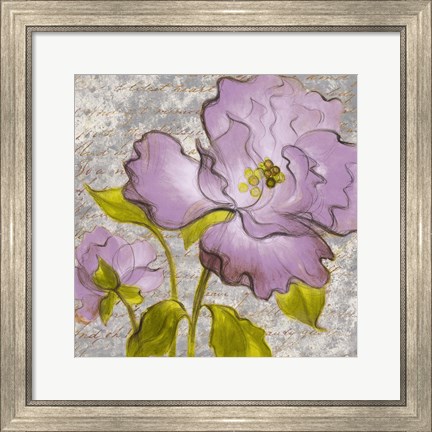 Framed Purple Florals I Print