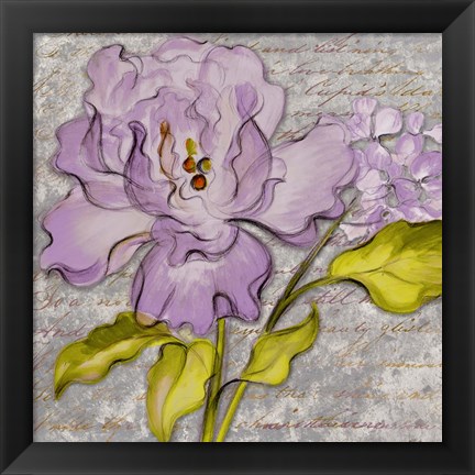 Framed Purple Florals II Print