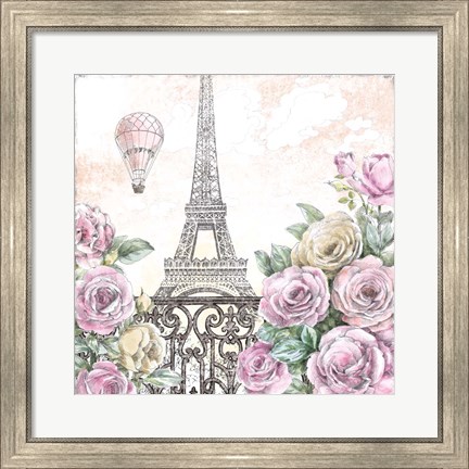 Framed Paris Roses VI Print