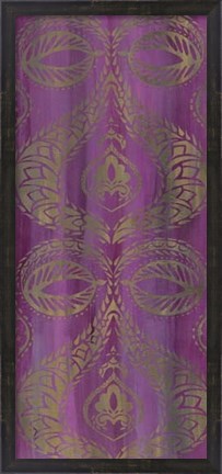 Framed Purple Arabesque I Print