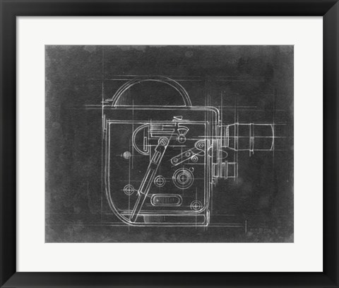 Framed Camera Blueprints III Print
