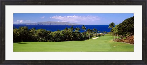 Framed Wailea Golf Club, Maui, Hawaii Print