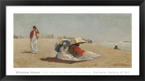 Framed East Hampton Beach, Long Island, 1874 Print