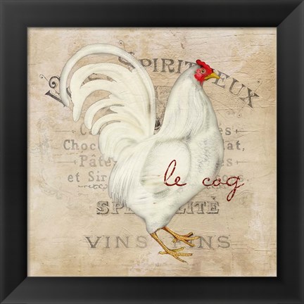 Framed French Rooster Print