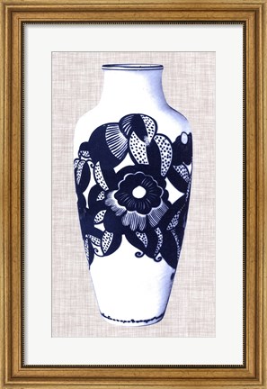 Framed Blue &amp; White Vase III Print