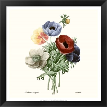 Framed Blushing Bouquet I Print