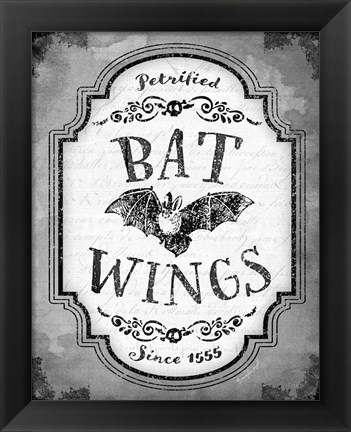 Framed Bat Wings Print
