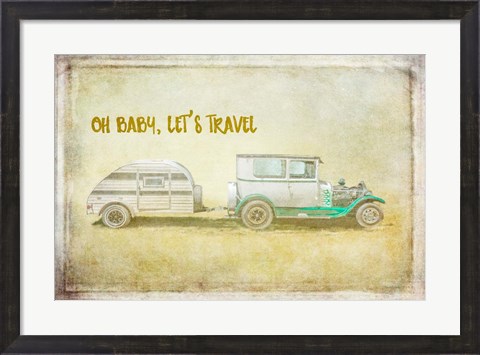 Framed Baby Let&#39;s Travel Print