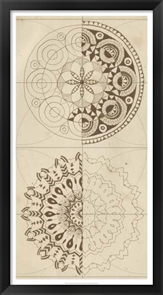 Framed Sacred Geometry Sketch II Print