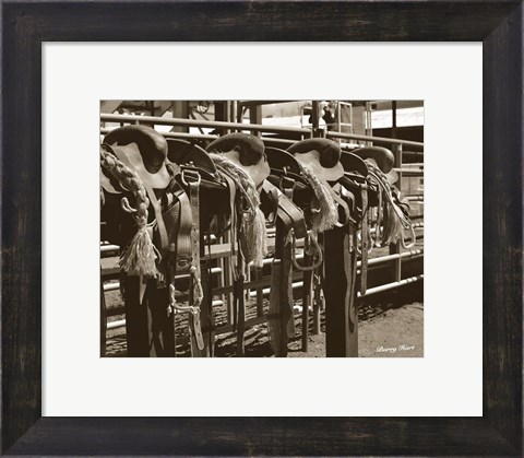 Framed Bareback Saddles Print