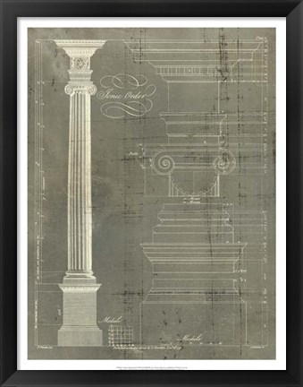 Framed Column Blueprint II Print