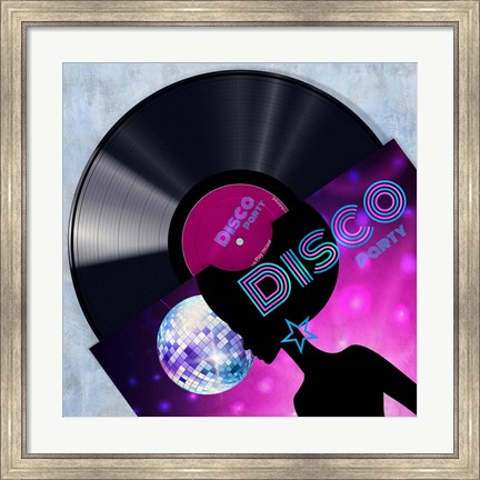 Framed Vinyl Club, Disco Print