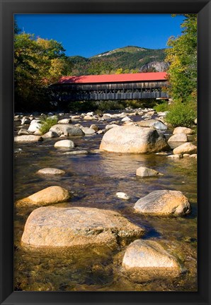 Framed Covered bridge, Swift River, New Hampshire Print