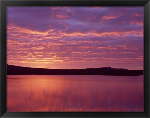 Framed Sunrise over Grand Lake Matagamon in Baxter State Park, Maine Print