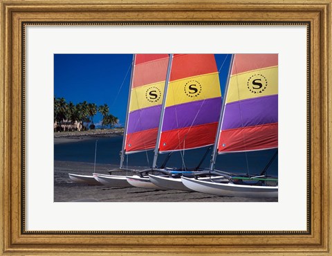 Framed Yachts, Sheraton Royal Denarau Resort, Fiji Print