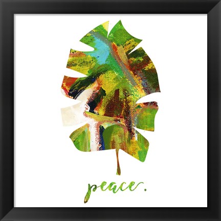 Framed Peace Leaf Print