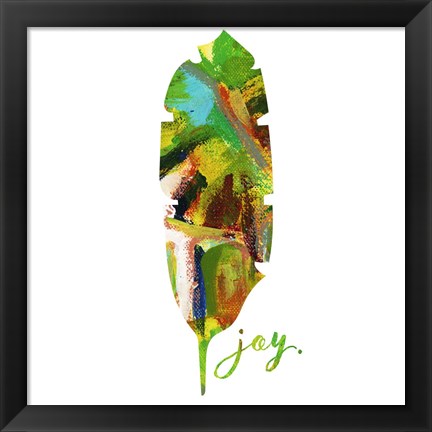 Framed Joy Leaf Print