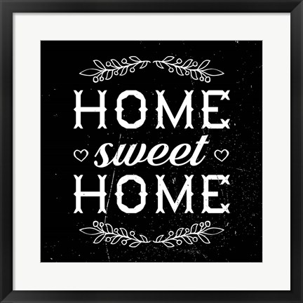 Framed Home Sweet Home-Black Print