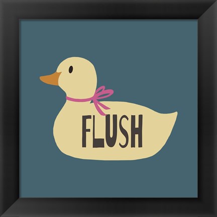 Framed Duck Family Girl Flush Print