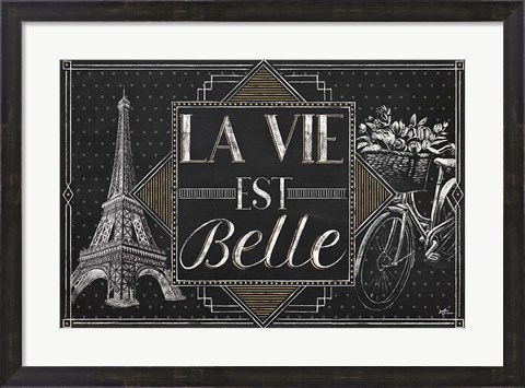 Framed Vive Paris II Print