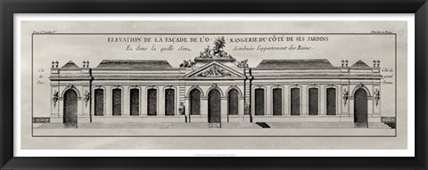 Framed Elevation De La Facade I Print
