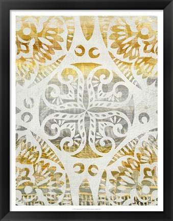 Framed Tapestry Rosette I Print