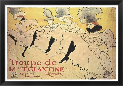 Framed La Troupe de Mademoiselle Eglantine Print