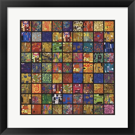 Framed Klimt Squares Print