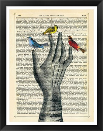 Framed Bird in the Hand Print