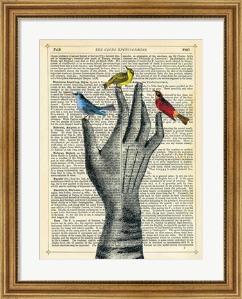 Framed Bird in the Hand Print