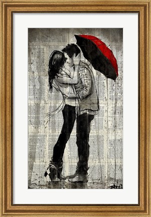 Framed Rainfall and Kisses Print
