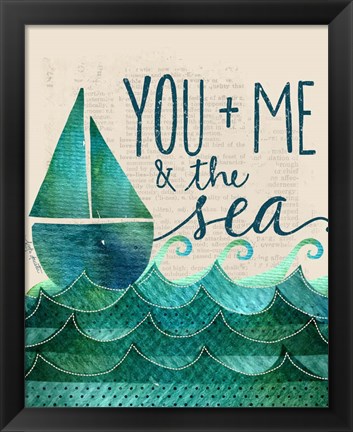 Framed You, Me &amp; the Sea Print