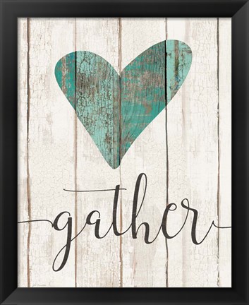 Framed Gather - Heart Print