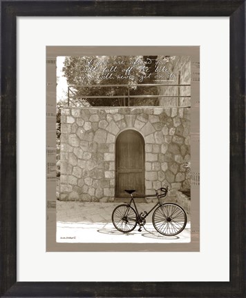 Framed If You Are Afraid Sepia Print