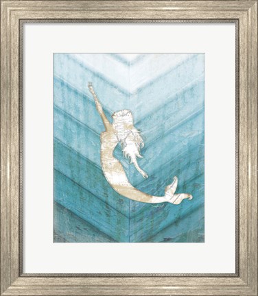 Framed Coastal Mermaid I Print