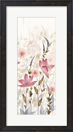 Framed Watercolor Garden III Light Print