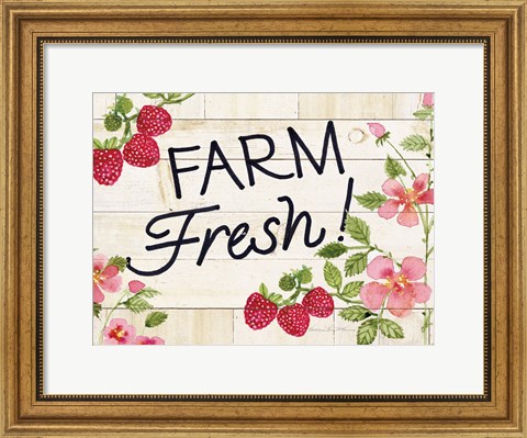 Framed Life on the Farm Sign I Print