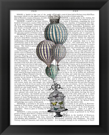 Framed Balloon and Bird Cage 1 Print